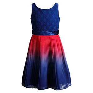 Girls 7-16 Emily West Ombre Pleated Dress