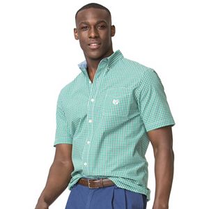 Men's Chaps Classic-Fit Checked Easy-Care Button-Down Shirt