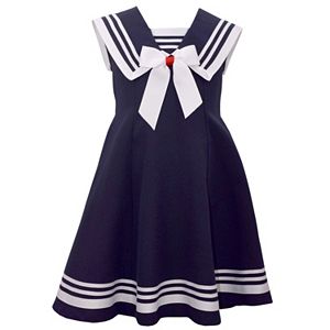 Girls 7-16 Bonnie Jean Fit & Flare Poplin Nautical Dress