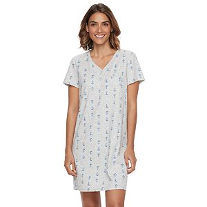 Women's Croft & Barrow® Pajamas: Henley Sleep Shirt