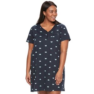 Plus Size Croft & Barrow® Pajamas: Henley Sleep Shirt