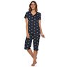 Women's Croft & Barrow® Pajamas: Skimmer Capris & Sleep henley Sleep ...