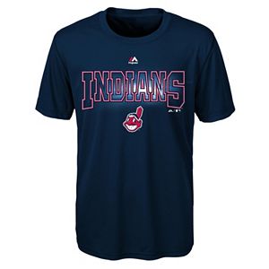 Boys 8-20 Majestic Cleveland Indians Light Up the Field Cool Base Tee