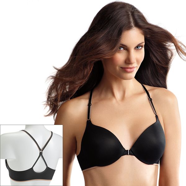 Cottonique Women's Racer Back Front Closure Support Bra (Regular) (36B,  Black)