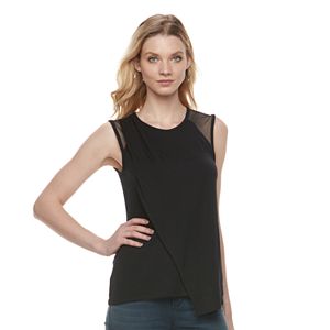 Women's Rock & Republic® Draped Mesh Top