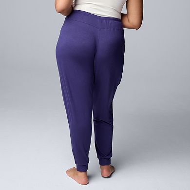 Plus Size Simply Vera Vera Wang Banded Bottom Pajama Pants