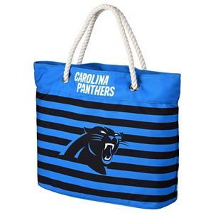 Forever Collectibles Carolina Panthers Striped Tote Bag