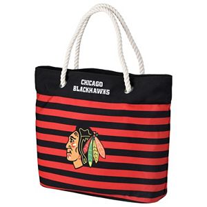 Forever Collectibles Chicago Blackhawks Striped Tote Bag