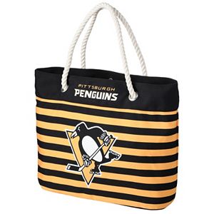 Forever Collectibles Pittsburgh Penguins Striped Tote Bag