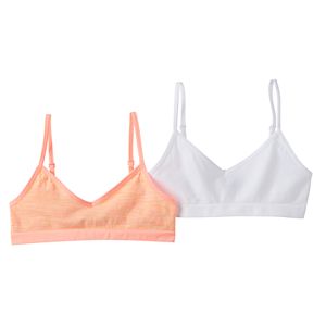 Girls 7-16 Maidenform 2-pk. Seamless Crop Bras