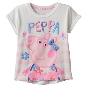 Toddler Girl Peppa Pig Bow Accent Tee