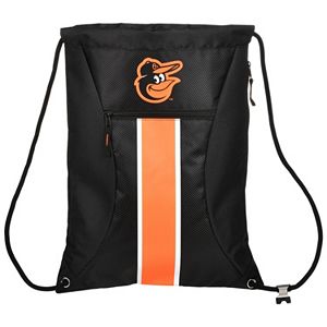 Forever Collectibles Baltimore Orioles Striped Zipper Drawstring Backpack