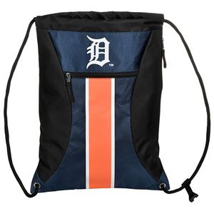 Forever Collectibles Detroit Tigers Striped Zipper Drawstring Backpack