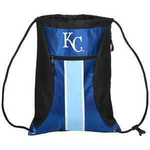 Forever Collectibles Kansas City Royals Striped Zipper Drawstring Backpack