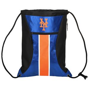 Forever Collectibles New York Mets Striped Zipper Drawstring Backpack