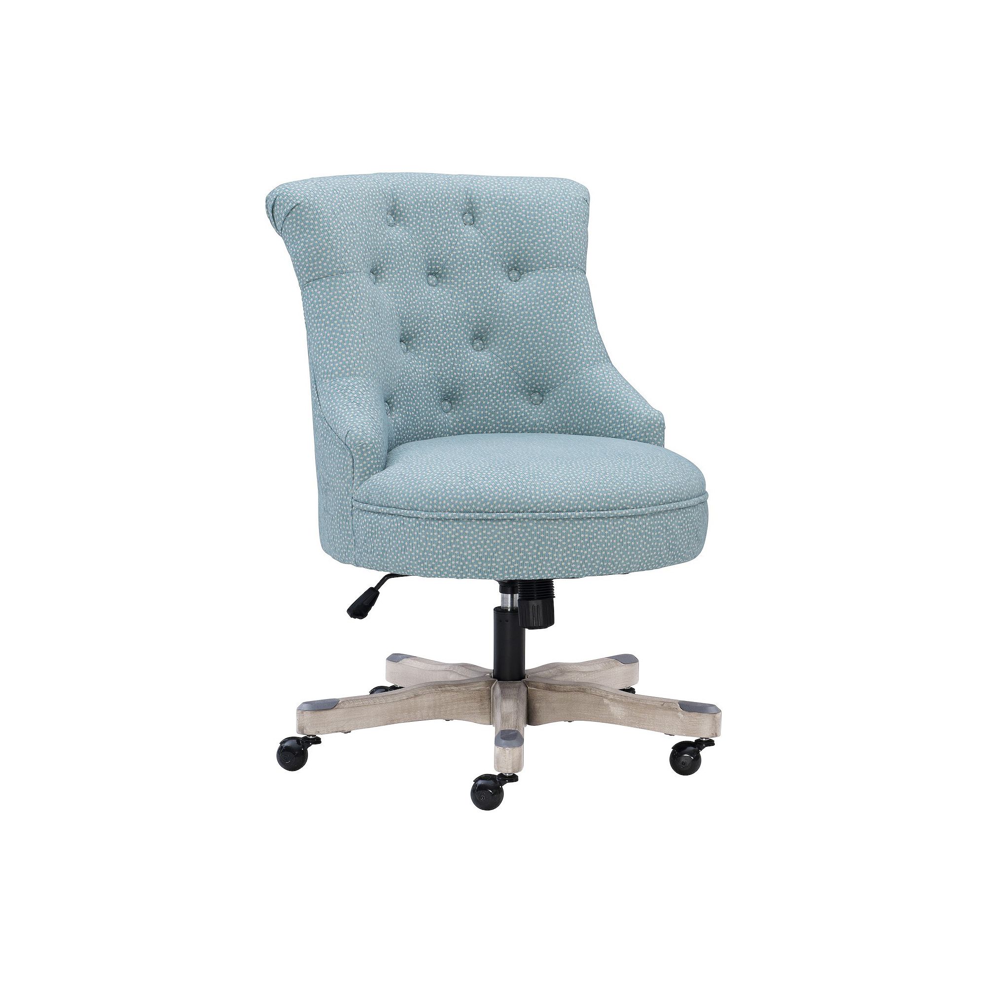 Linon Sinclair Contemporary Desk Chair, Light Blue