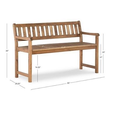 Linon Catalan Patio Bench