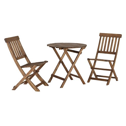 Linon Catalan Patio Bistro Table & Chairs 3piece Set