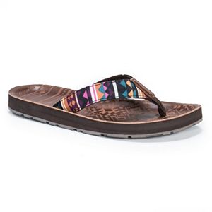 MUK LUKS Poppy Women's Laser-Cut Flip-Flops