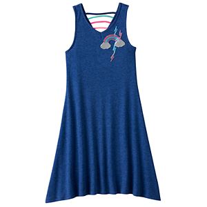 Girls 7-16 & Plus Size SO® Lattice Back Ribbed Swing Dress