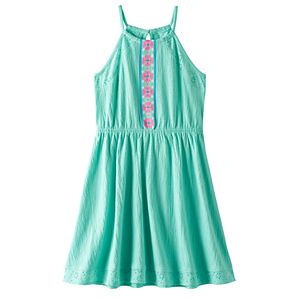 Girls 7-16 & Plus Size SO® Eyelet Crinkle Knit Dress