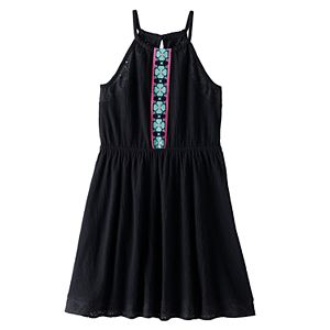 Girls 7-16 & Plus Size SO® Eyelet Crinkle Knit Dress