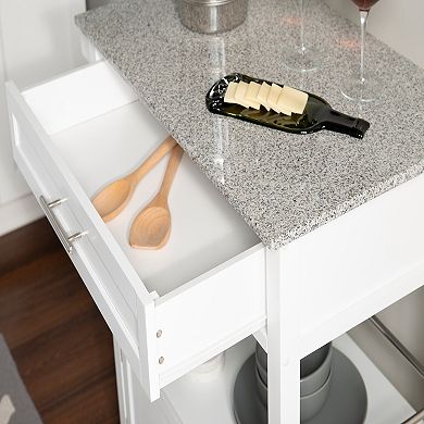 Linon Cameron Rolling Kitchen Cart
