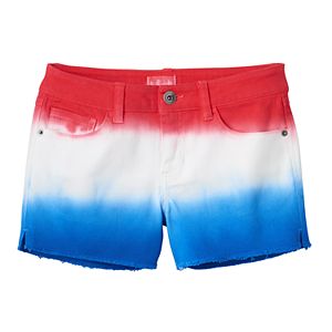 Girls 7-16 & Plus Size SO® Americana Dip-Dye Ombre Jean Shorts