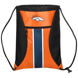 Forever Collectibles Denver Broncos Striped Zipper Drawstring Backpack