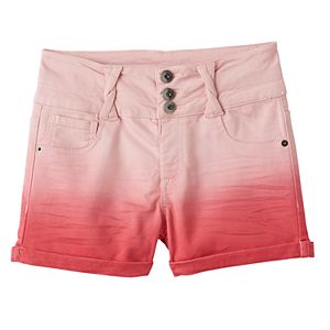 Girls 7-16 SO® Twist Belt Loop Dip Dye Bermuda Jean Shorts