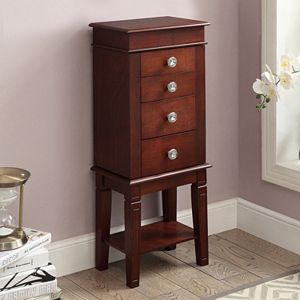 Linon Madison 4-Drawer Jewelry Armoire