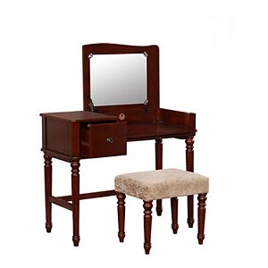 Linon Wyndham Vanity & Stool 2-piece Set