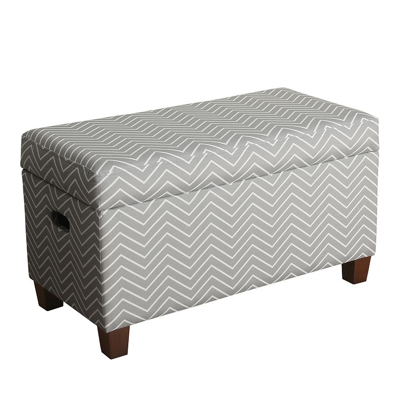 HomePop Cameron Chevron Storage Bench, Grey - 30972216 - Furniture Keep your entryway organized with this versatile s sku 30972216