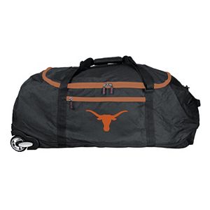 Denco Texas Longhorns Wheeled Collapsible Duffel Bag