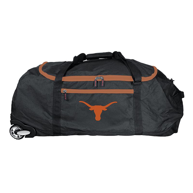 Denco Texas Longhorns Wheeled Collapsible Duffel Bag, Black, ROLNG DUFF