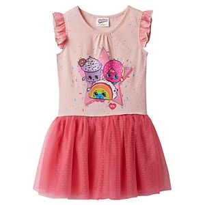 Girls 4-7 Shopkins Rainbow Bite, Creamy Cookie Cupcake & D'lish Donut Jersey Dress