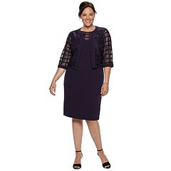 Plus size maya brooke sheath evening dress & georgette jacket set canada