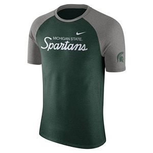Men's Nike Michigan State Spartans Script Raglan Tee