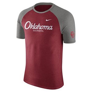Men's Nike Oklahoma Sooners Script Raglan Tee
