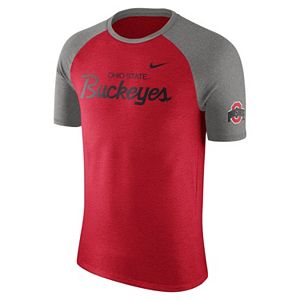 Men's Nike Ohio State Buckeyes Script Raglan Tee