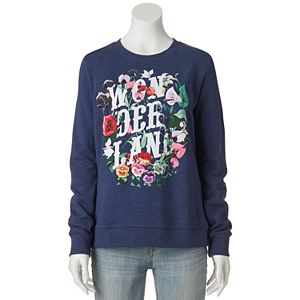 Disney's Juniors' Alice in Wonderland Floral Graphic Sweatshirt