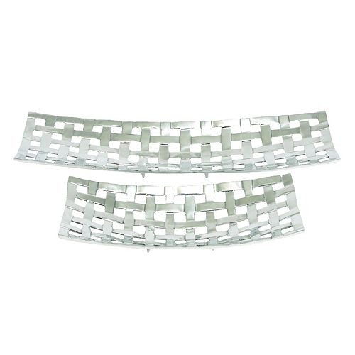 Woven Aluminum Decorative Tray 2piece Set