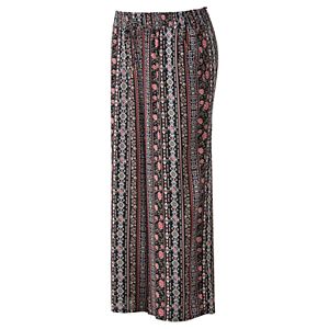 Juniors' Plus Size Joe B Floral Palazzo Pants