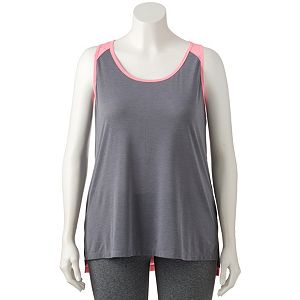 Plus Size Tek Gear® Layered Racerback Performance Tank