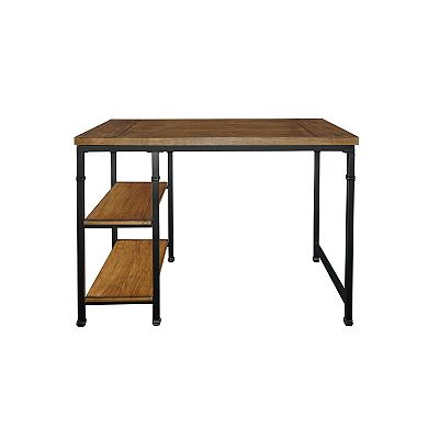 Linon Austin Industrial 2-Shelf Desk