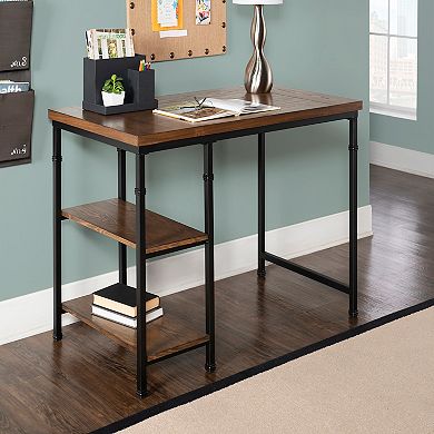 Linon Austin Industrial 2-Shelf Desk