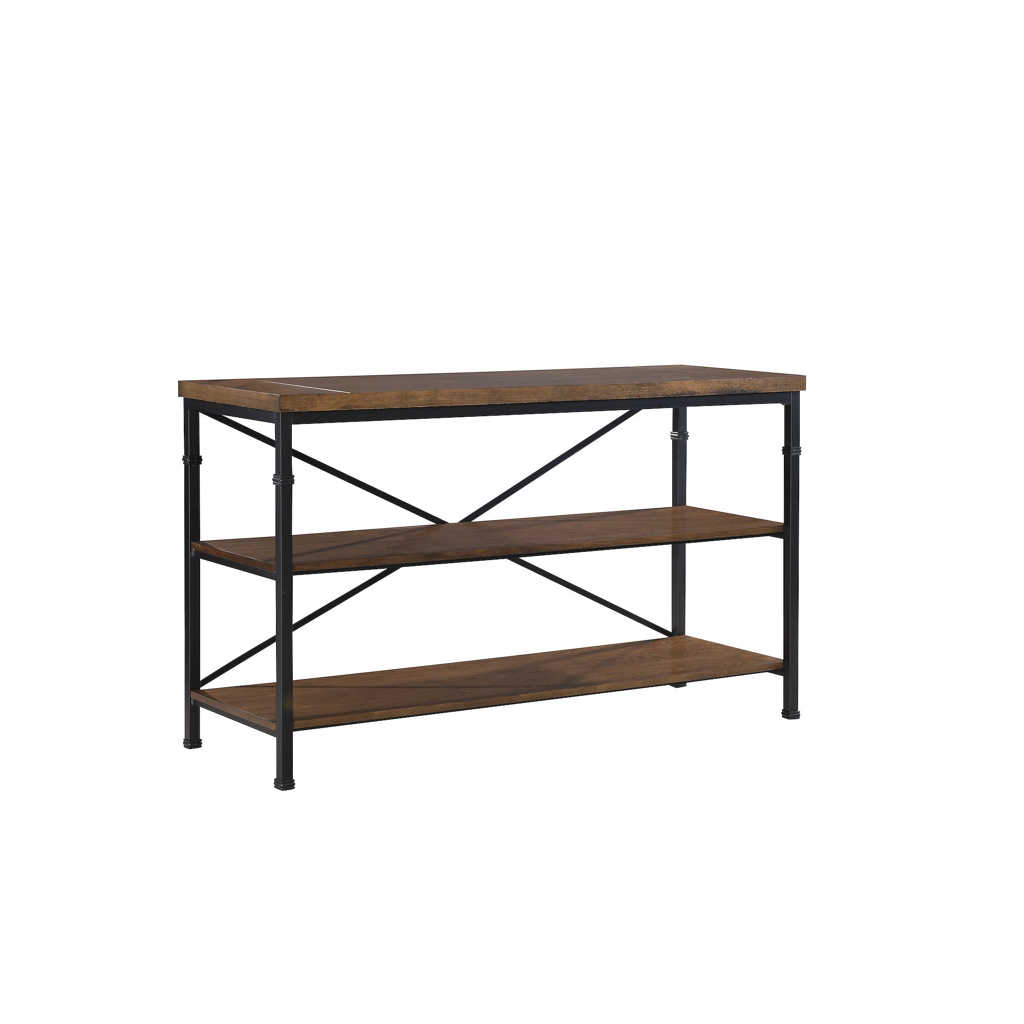 Linon Austin Industrial TV Stand, Brown