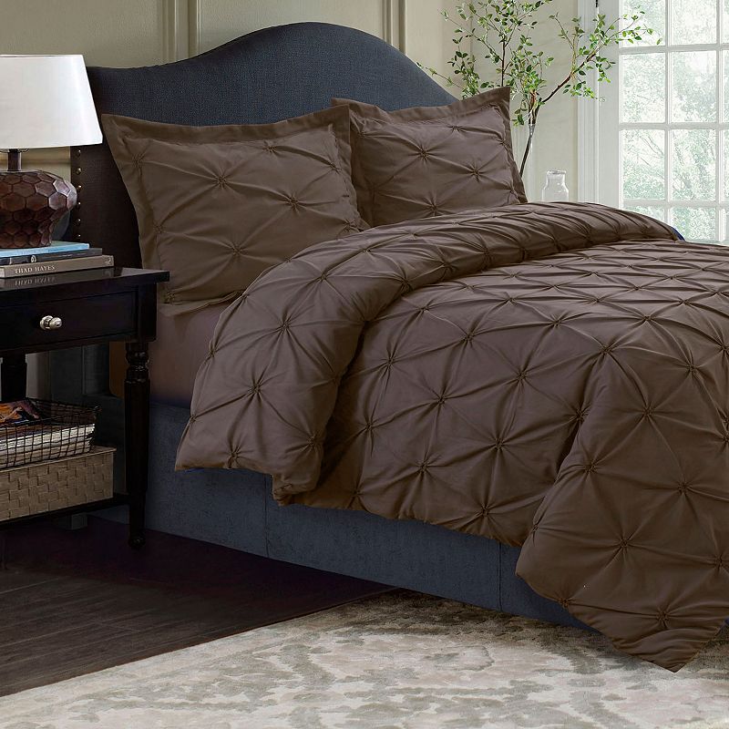 Sydney Microfiber Duvet Cover Set, Brown, Twin