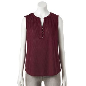 Women's Dana Buchman High-Low Henley