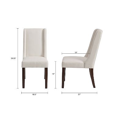 Madison Park Wing Back Dining Chair 2-piece Set